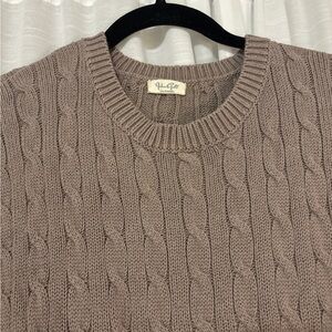 Brandy Melville Cable Knit Sweater - Taupe
